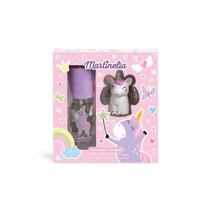 Set Spray de corp si balsam de buze Unicorn Sweet Dreams, Martinelia, 85 ml