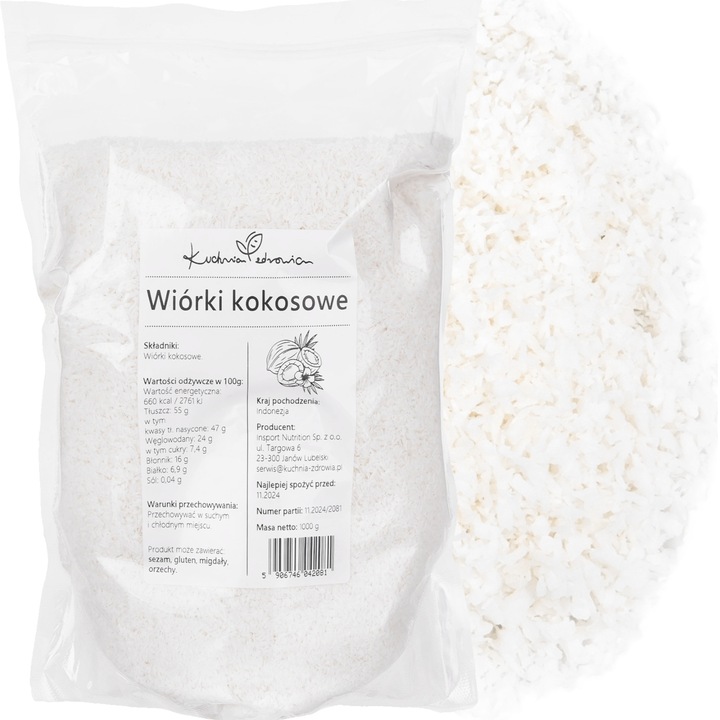 Fulgi de cocos 200g - cocos natural razuit pentru deserturi, prajituri si decor