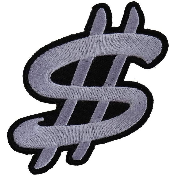 Petic textil Dolar, 6 cm x 5, 5 cm, INOVATIX