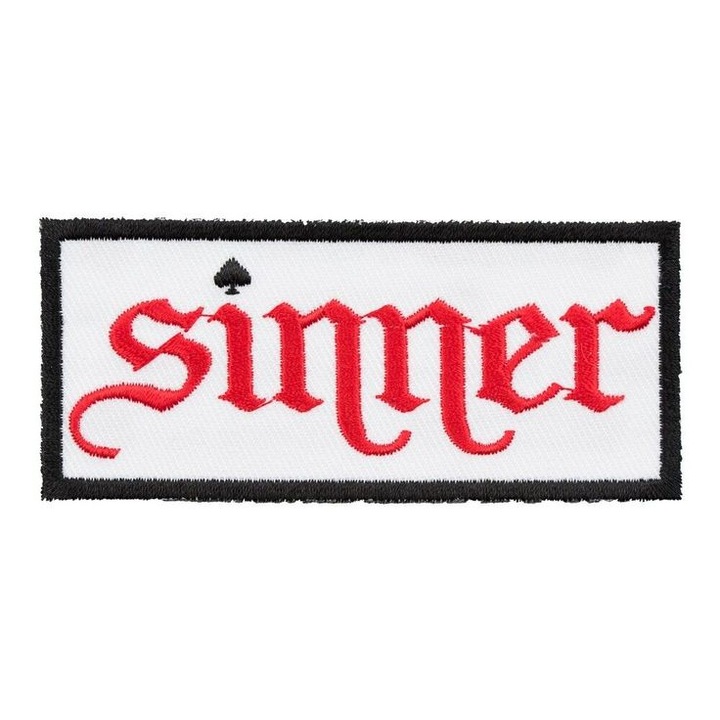 Petic textil Sinner, 8 cm x 3, 5 cm, INOVATIX