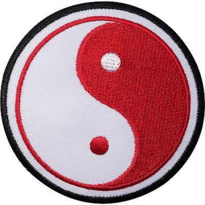 Petic textil Ying Yang, 6 cm, INOVATIX