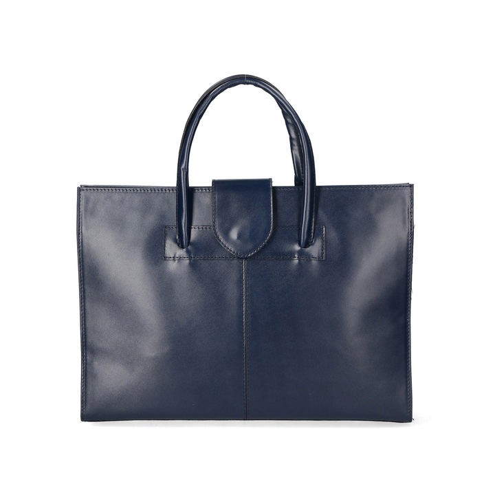 Gave Lux, Geanta tote de piele, Albastru