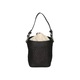 Gave Lux, Geanta bucket de paie si piele, Negru