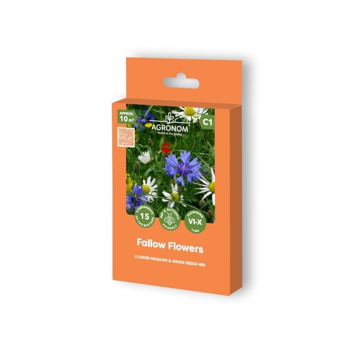Seminte, Amestec de flori si iarba pentru pajiste Fallow Flowers, Agronom, 10mp