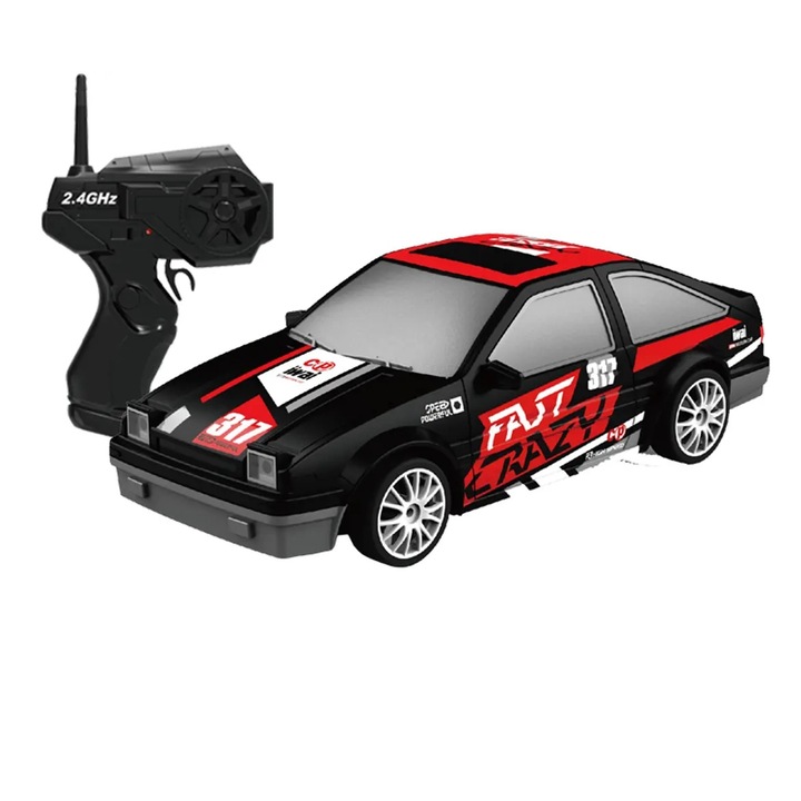 Кола с дистанционно управление, RC, 1/24, дрифт, 4WD, 15км/ч, led ...