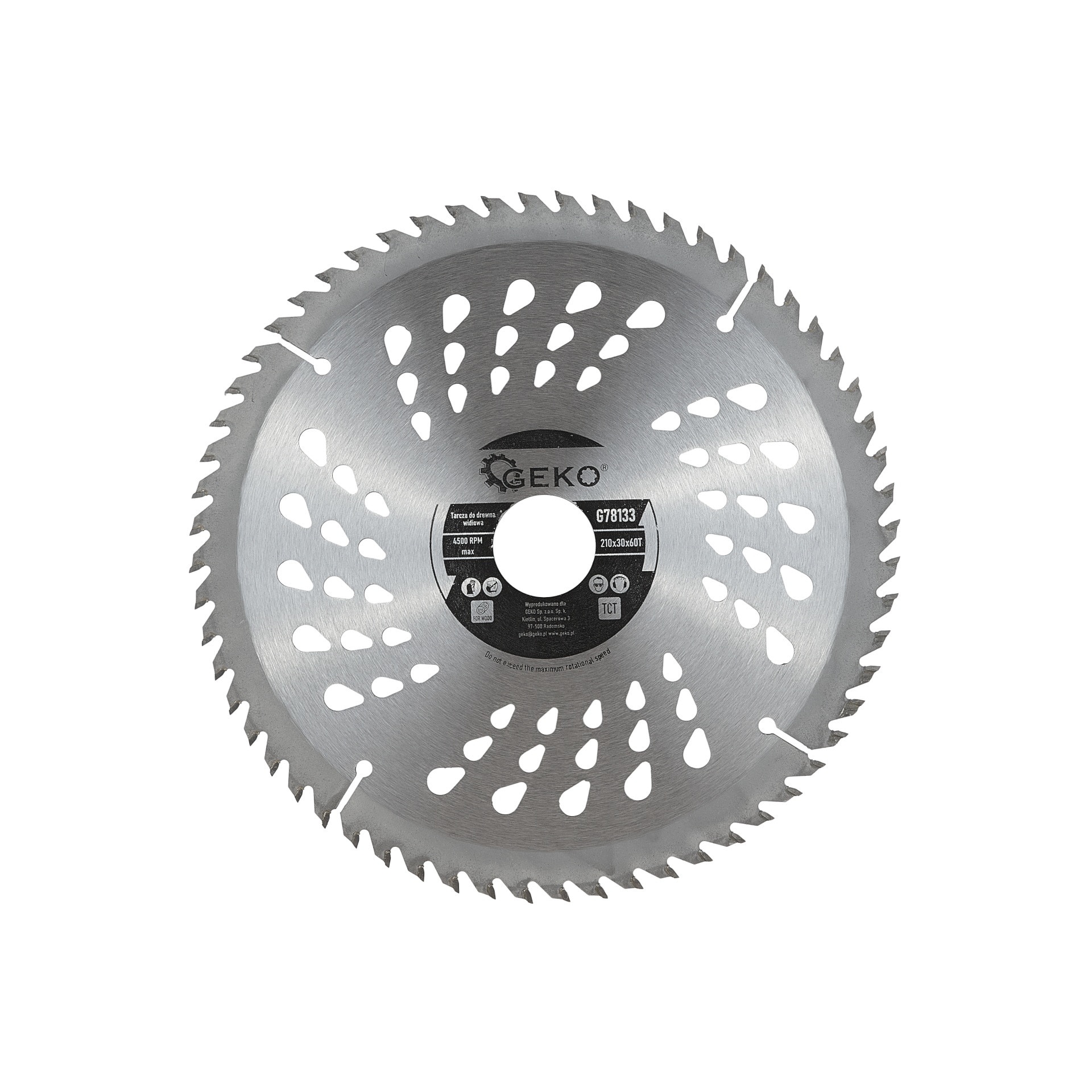 Disc pentru taiere lemn, 210 x 30, 60 T, Geko G78133 - eMAG.ro