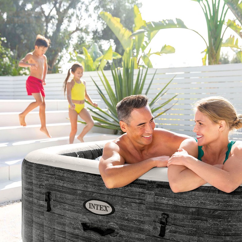 Jacuzzi Gonflabil Cu Hidromasaj Greystone Bubble Spa Intex 140 Duze jacuzzi-gonflabil-cu-hidromasaj-greystone-bubble-spa-intex-140-duze