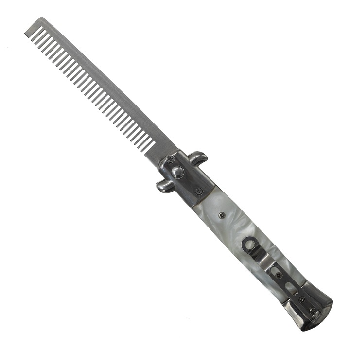 Briceag Pieptan AKC Alb, Inox 420, Maner Rasina, 23 cm