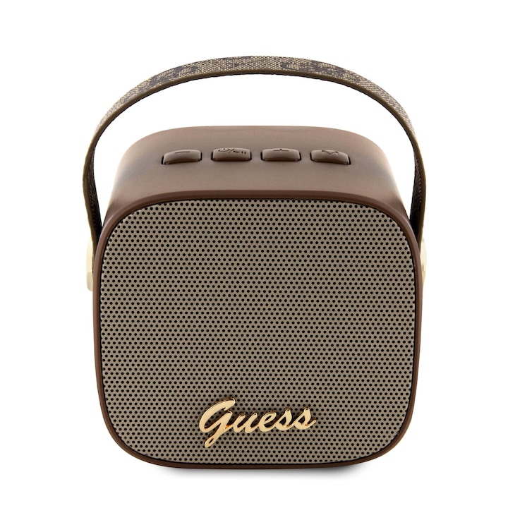 Bluetooth колонка Guess, Mini Bluetooth Speaker, PU, 4G Strap, Кафяви