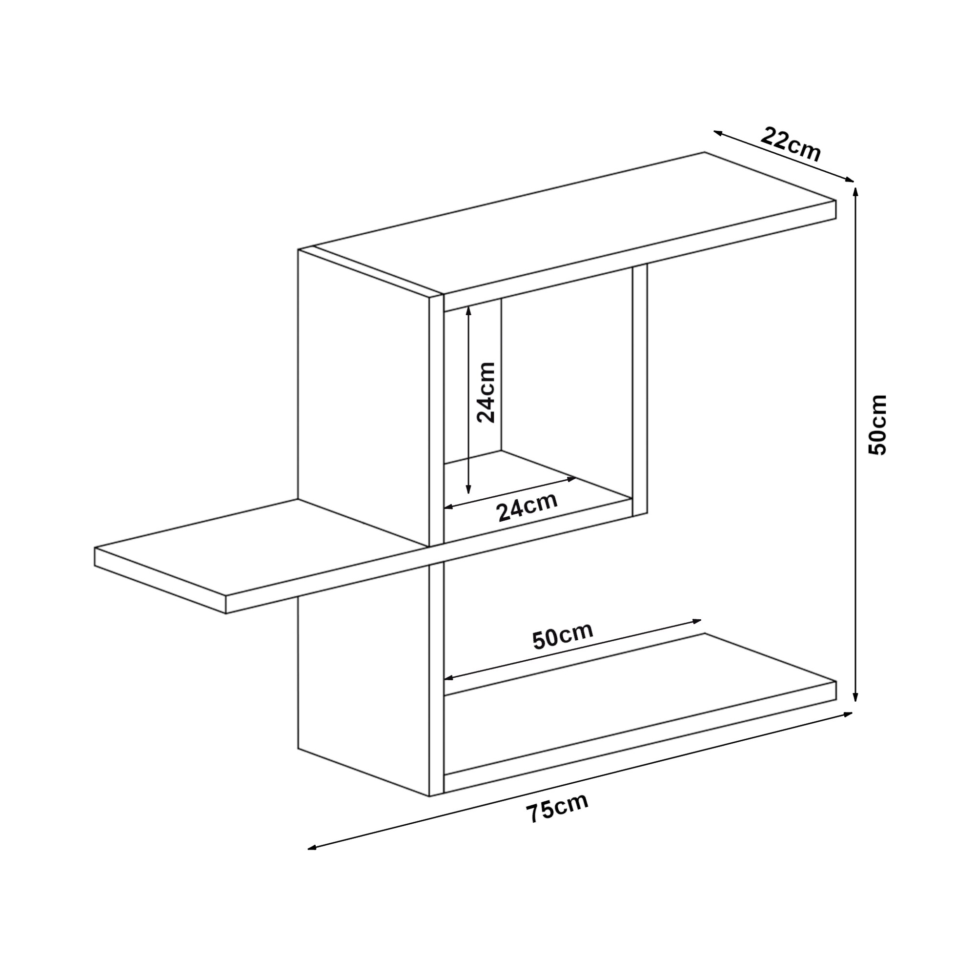 COMPOSAD | Pensile Bagno Linea GALAVERNA, Mobiletto Armadietto Salvaspazio Bagno, (LxAxP) 40x65x22 cm, Colore Cemento e Bianco Laccato, Made in Italy | Leroy Merlin