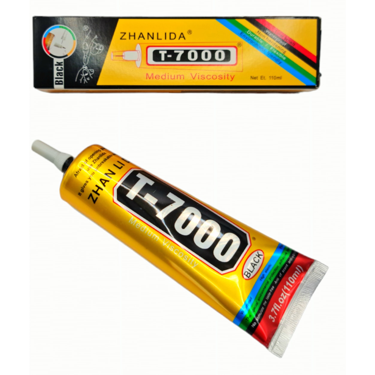 Универсално течно лепило Zhanlida T-7000 110 ml, Черно - eMAG.bg