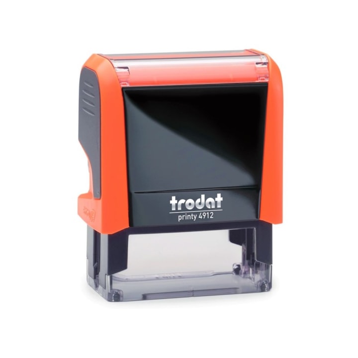 Stampila Trodat 4912 dreptunghiulara cu laturile amprentei 47 x 18 mm, portocaliu