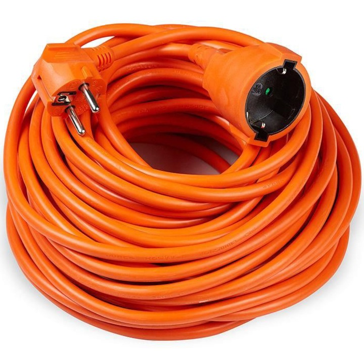 Technik Professional hosszabbító kábel, 1 aljzat, 16A, IP20, kábel 3x1,5 mm2, 20 m, narancs