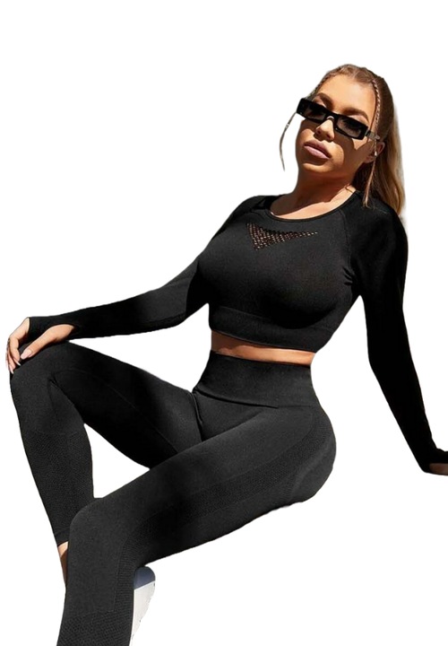 Compleu Modelator Fitness UraMag, Push Up, Talie Inalta, Negru