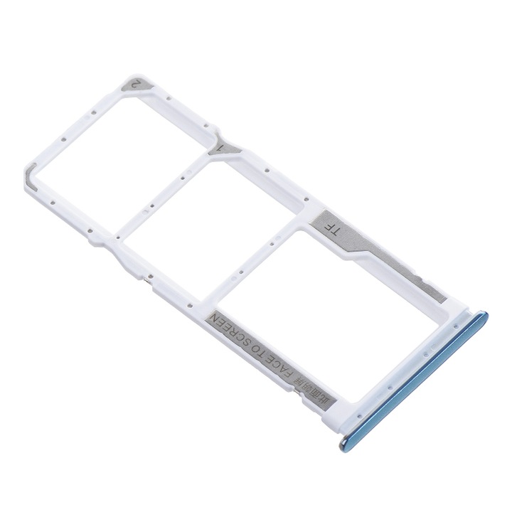 Suport SIM compatibil cu Xiaomi Redmi Note 10, metal, Albastru