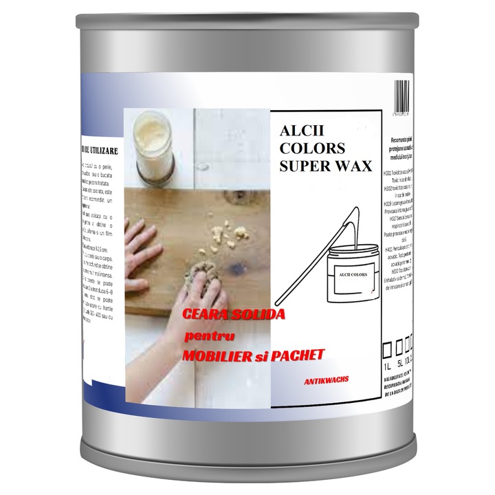 Ceara solida Super Wax, pentru lemn, mobilier si parchet, antikwachs, transparenta 1KG