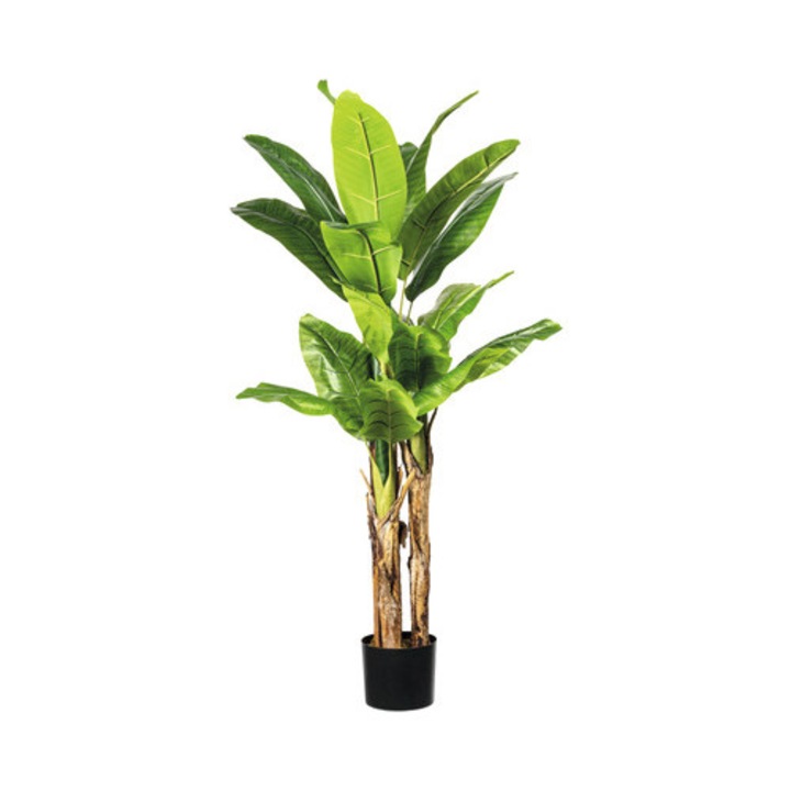 Copac Artificial Bananier 3 Tije In Ghiveci H 180 Cm Verde