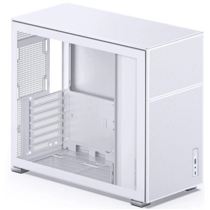 Jonsbo D41 MESH White ATX miditorony számítógépház, edzett üveg, fehér