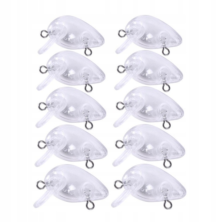 10 db-os wobbler szett festéshez, 3 cm, 1,2 g, Átlátszó