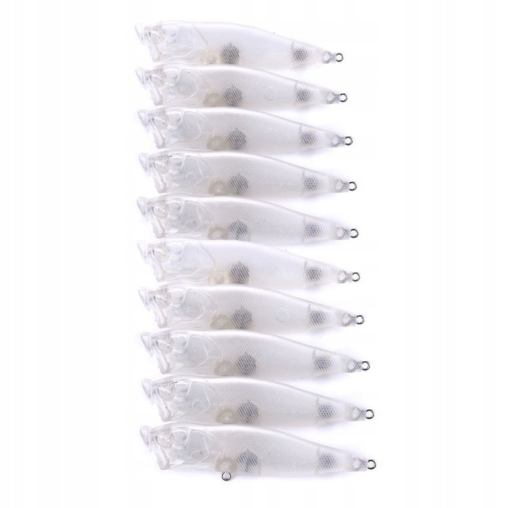 10db wobbler szett festéshez, 9 cm, 10,5 g, átlátszó