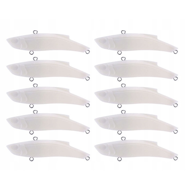 Set 10 bucati vobler pentru pictat, 9 cm, 26 g, Transparent