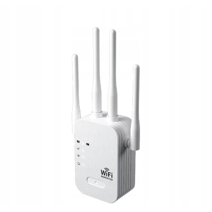 Amplificator semnal Wi-Fi, 300Mbps, Dual-Band, 3 Moduri de Lucru, 2 Porturi LAN, Alb