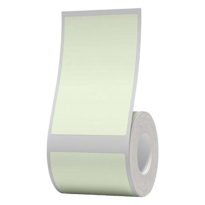 Set 120 etichete autoadezive pentru imprimanta Niimbot B21 / B3S / B1, 40 x 60 mm, Verde deschis
