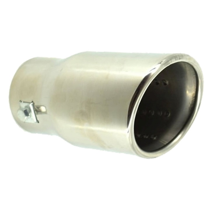 Fém autódob kijárati dísz lyukakkal, univerzális, hossz 15 cm, kipufogó átmérője 6,2 cm