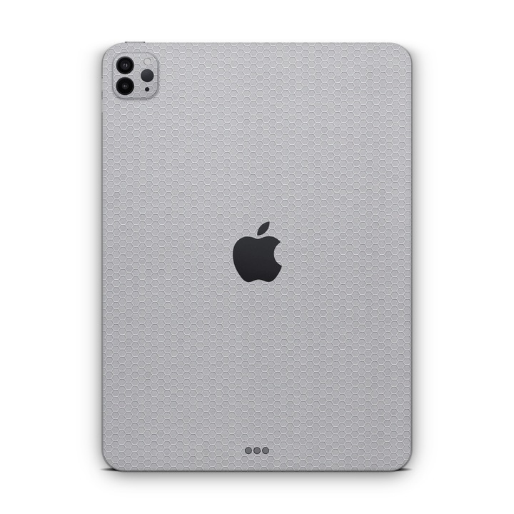 Folie de protectie pentru iPad Pro 12.9" (6th Gen), Colectia Elegans, Skin Spate cu laterale unite, Honeycomb Gri