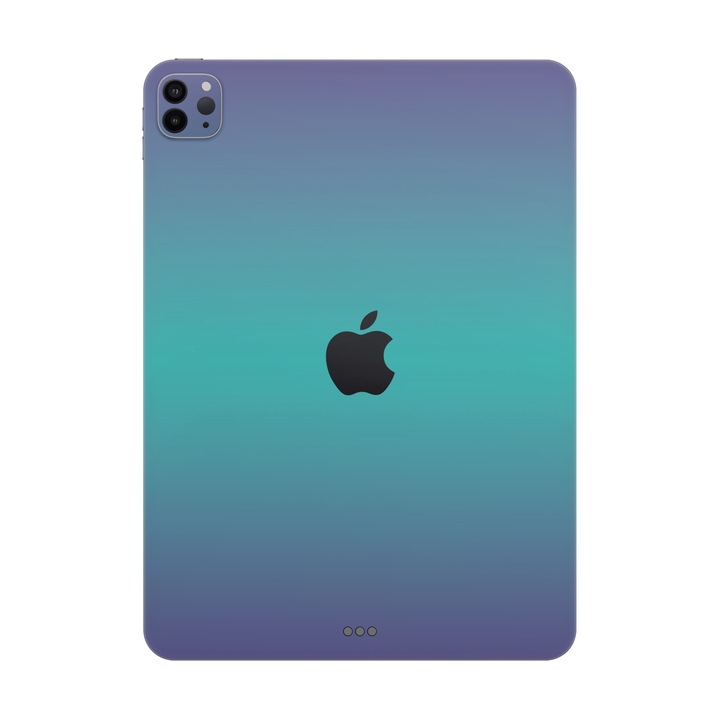 Folie de protectie pentru iPad Pro 12.9" (4th Gen), Colectia Unique, Skin Spate cu laterale unite, Cameleon Turcoaz-Lavanda