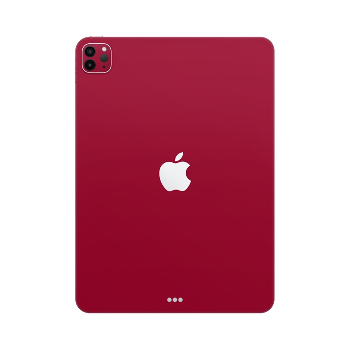 Folie de protectie pentru iPad Pro 11" (4th Gen), Colectia Unique, Skin Spate cu laterale unite, Mat Rosu