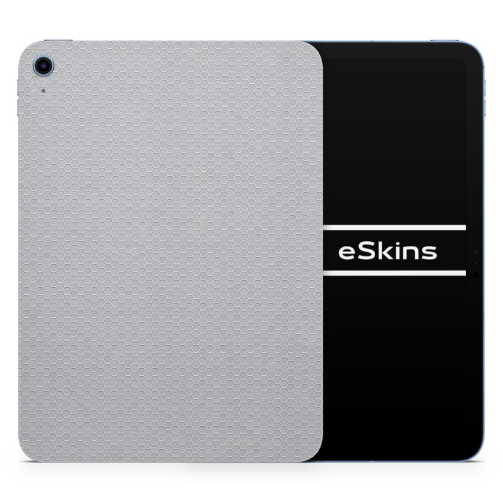 Folie de protectie pentru iPad 10.2" (8th Gen), Colectia Elegans, Skin Spate cu laterale unite, Honeycomb Gri