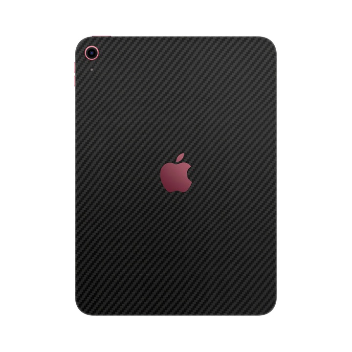 Folie de protectie pentru iPad 10.9" (10th Gen), Colectia Elegans, Skin Spate cu laterale unite, Carbon Negru