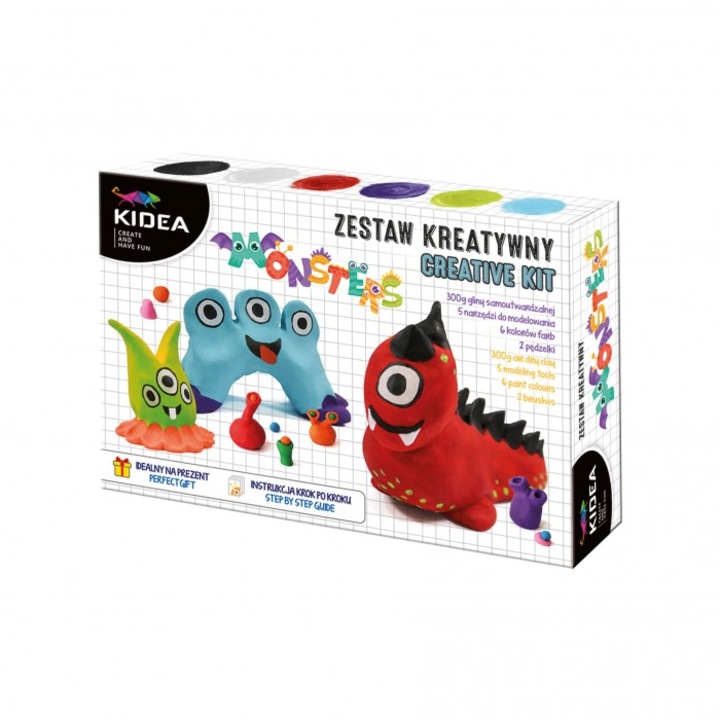 Set creativ glina, Derform, Glina, 300g, Multicolor