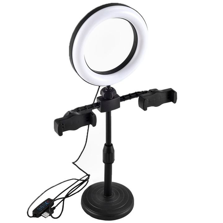 LED лампа, USB, 3 нива, Черна - eMAG.bg