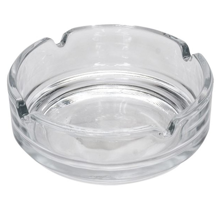 Кръгъл прозрачен стъклен пепелник 9CM