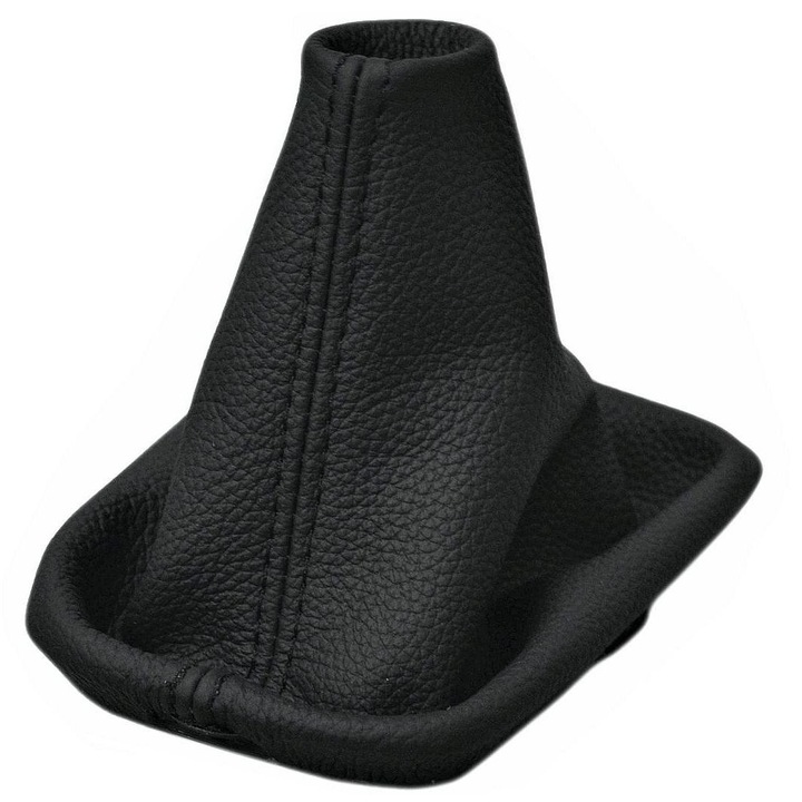 Set Mana de schimbare viteze si rama montaj Ophelia, pentru Volvo V50/S40/C30 (2004-2012), piele naturala, negru