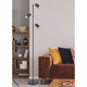 Lampadar Globo Robby, metal, negru mat, 3XGU10, H.154 cm