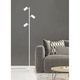 Lampadar Globo Robby, metal, alb mat, 3XGU10, H.154 cm