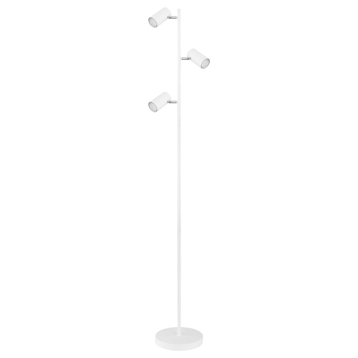 Lampadar Globo Robby, metal, alb mat, 3XGU10, H.154 cm