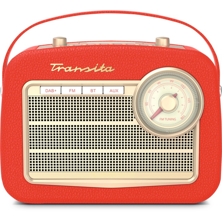 Radio portabil, TechniSat, LCD, Bluetooth, Rosu