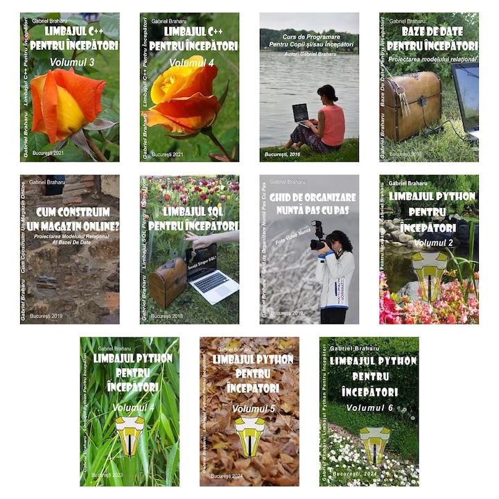 Set de 10+1 Carti Programare Incepatori (812), Gabriel Braharu, Colectia "Invata programare singur"