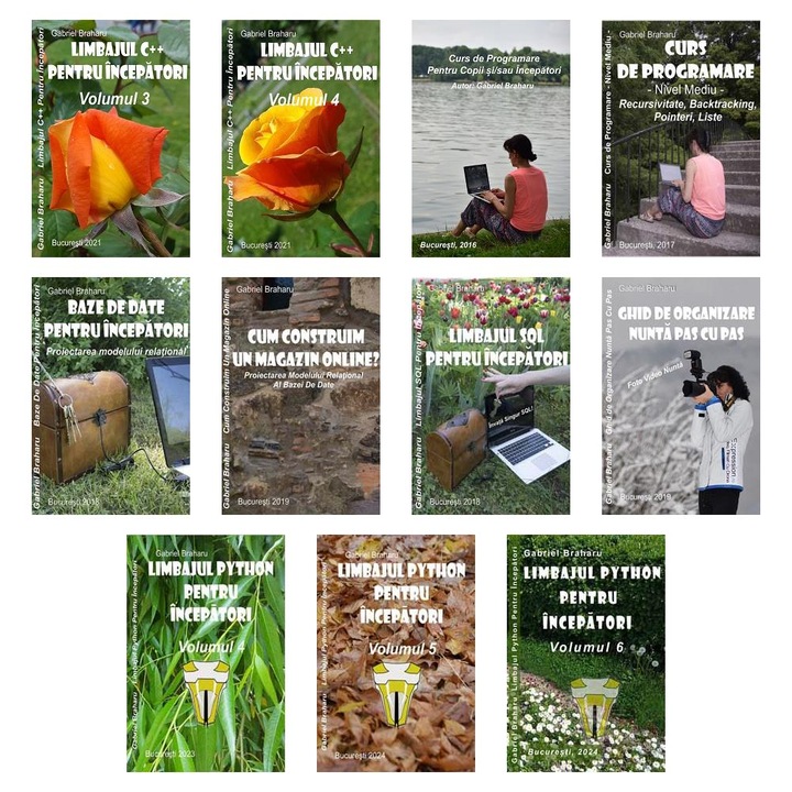 Set de 10+1 Carti Programare Incepatori (770), Gabriel Braharu, Colectia "Invata programare singur"