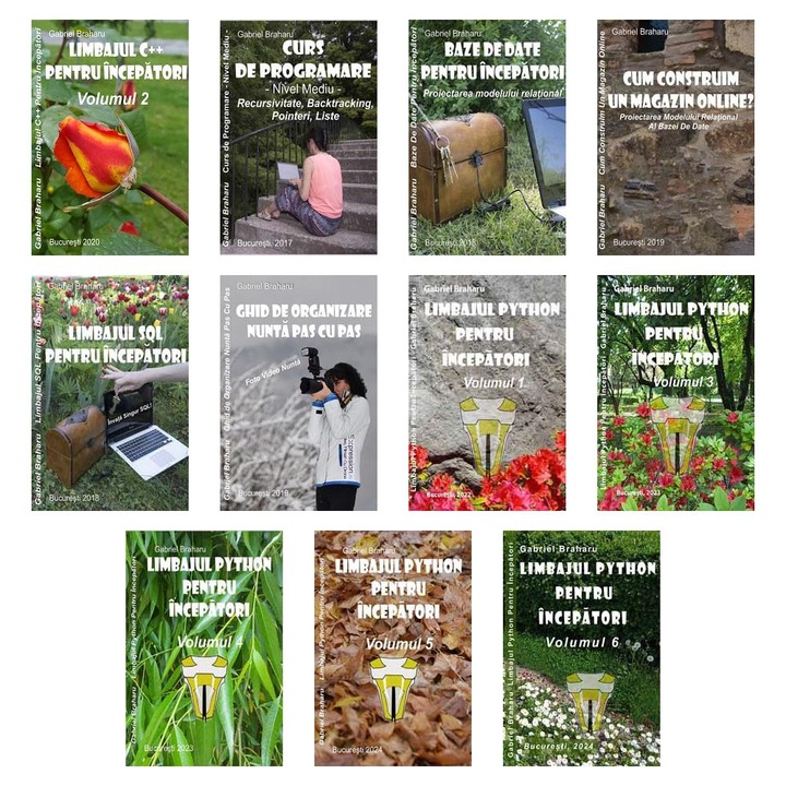 Set de 10+1 Carti Programare Incepatori (761), Gabriel Braharu, Colectia "Invata programare singur"