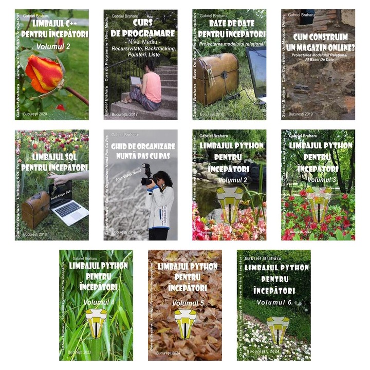 Set de 10+1 Carti Programare Incepatori (762), Gabriel Braharu, Colectia "Invata programare singur"