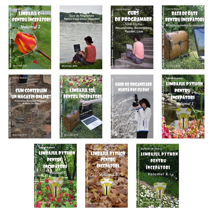 Set de 10+1 Carti Programare Incepatori (733), Gabriel Braharu, Colectia "Invata programare singur"