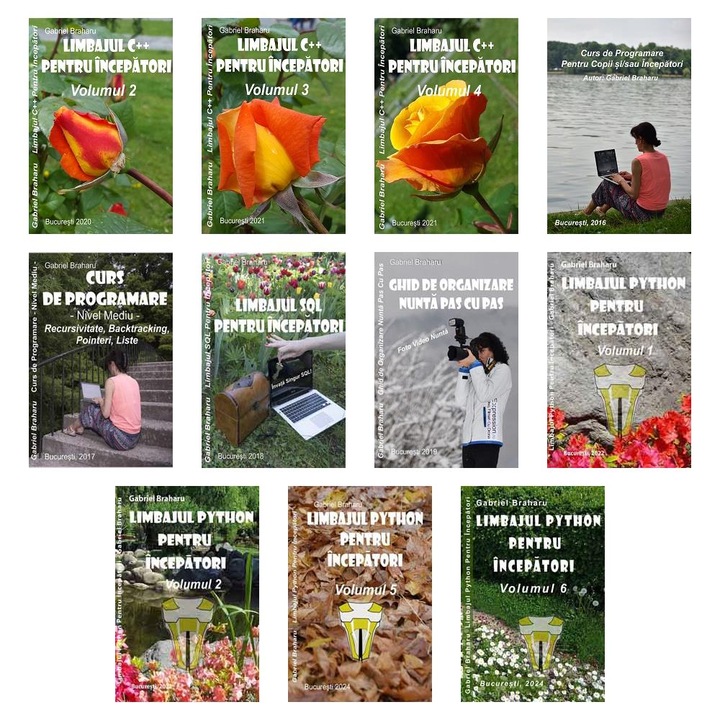 Set de 10+1 Carti Programare Incepatori (611), Gabriel Braharu, Colectia "Invata programare singur"