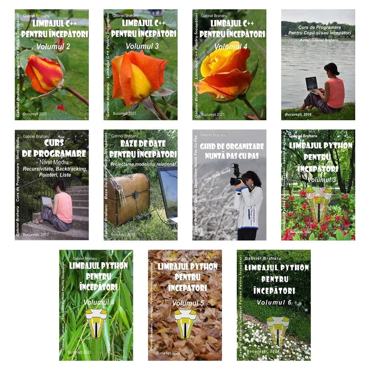Set de 10+1 Carti Programare Incepatori (606), Gabriel Braharu, Colectia "Invata programare singur"