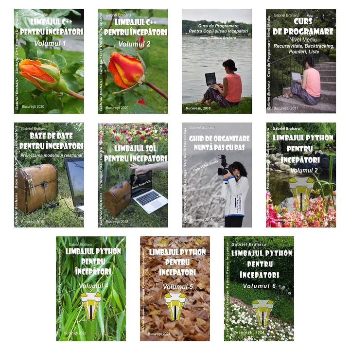 Set de 10+1 Carti Programare Incepatori (471), Gabriel Braharu, Colectia "Invata programare singur"