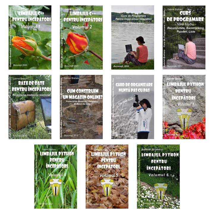 Set de 10+1 Carti Programare Incepatori (459), Gabriel Braharu, Colectia "Invata programare singur"